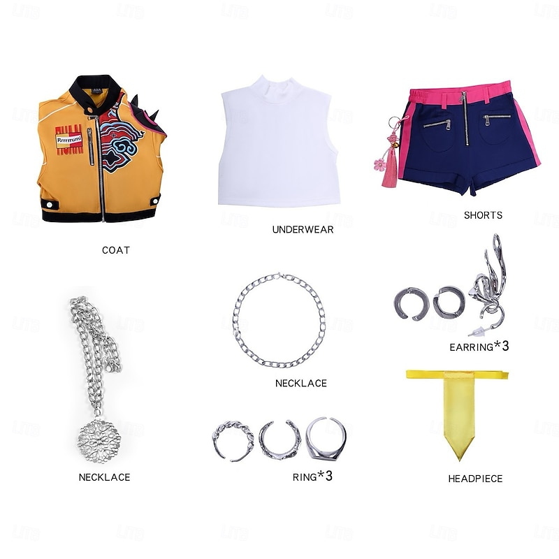 Korean Idol Inspired Pop Star Cosplay Costume Group Costume Fancy Dress Movie Cosplay for Women's Girls' Kid's Adults' Halloween Carnival Performance Comic Con Anime Expo3