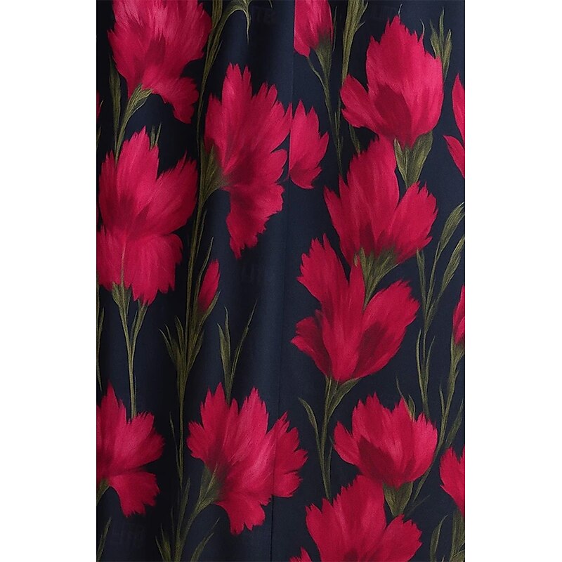 A-Line Mother of the Bride Formal Shirt Dress Elegant Vintage Shirt Collar Floor Length Satin Long Sleeve with Bow(s) Print2