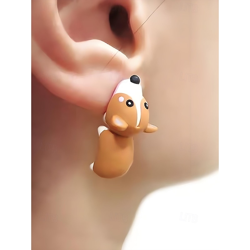 Women's Halloween Animal Stud Earrings – Cute Cartoon 3D Alloy Earrings with Dinosaur, Pig and Hippo Designs for Party, Cosplay and Gifts