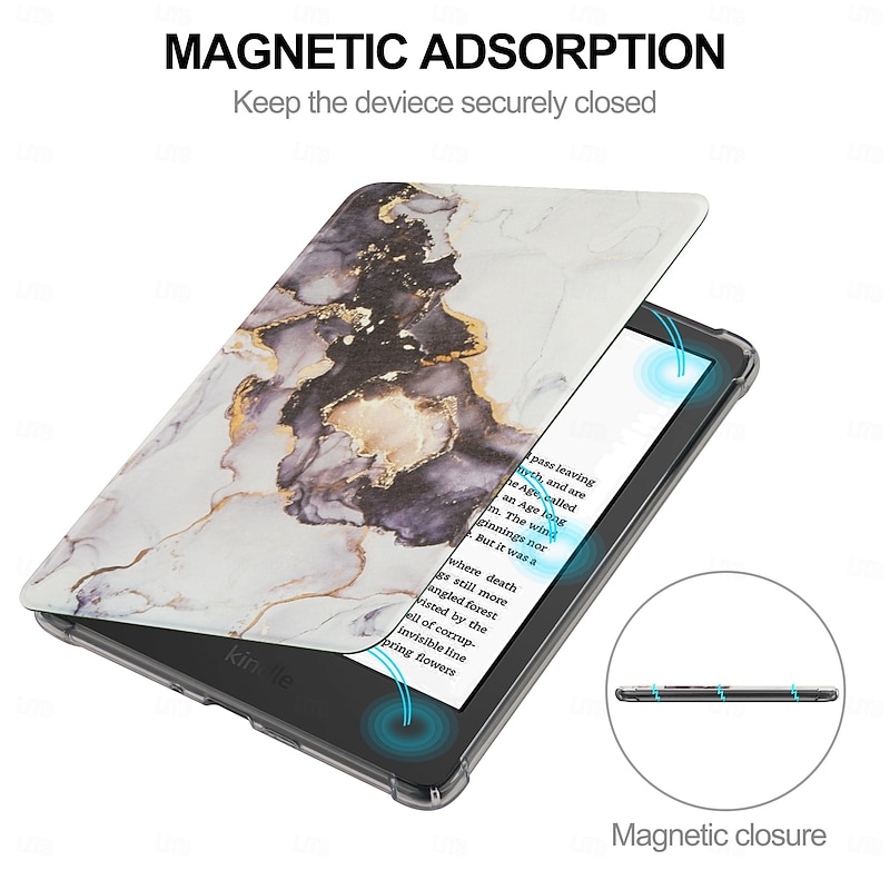 Tablet Case Cover For Amazon Kindle kindle paperhwhite(12th Gen)2024 Kindle Paperwhite 11th Gen 2022 6Release Handle Smart Auto Wake / Sleep Full Body Protective Graphic TPU3