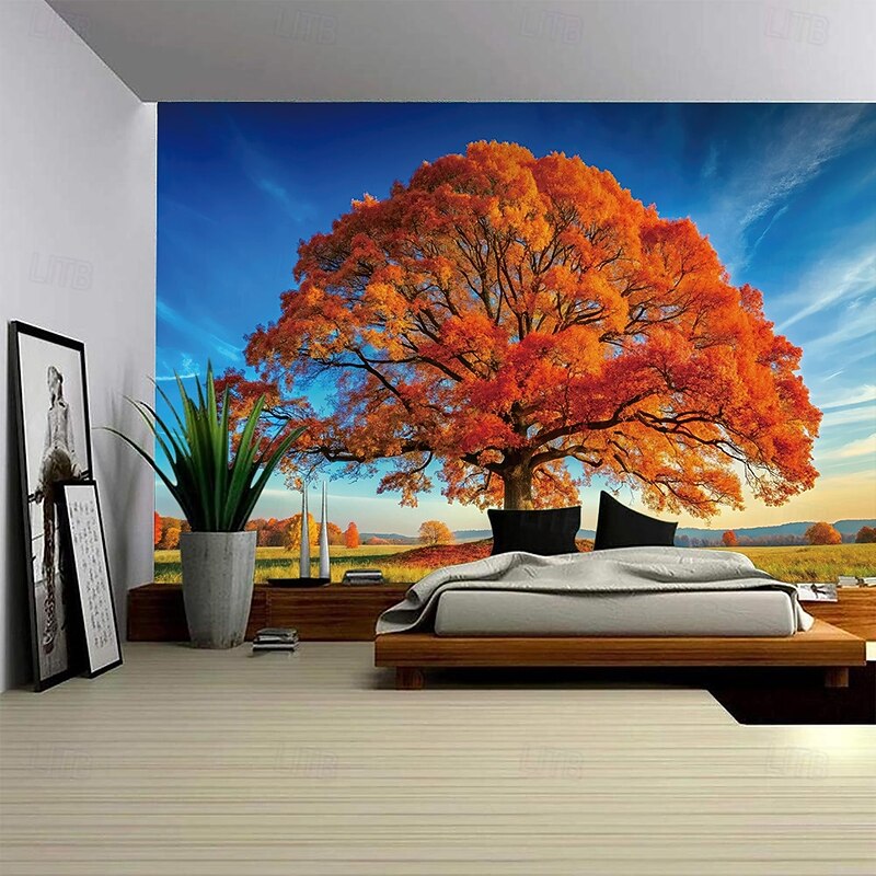 Tapestry Blanket Wall Hangings Landscape Nature Tree 3D Bedroom Living Room Dorm Teens Room College Dorm Home Decor2