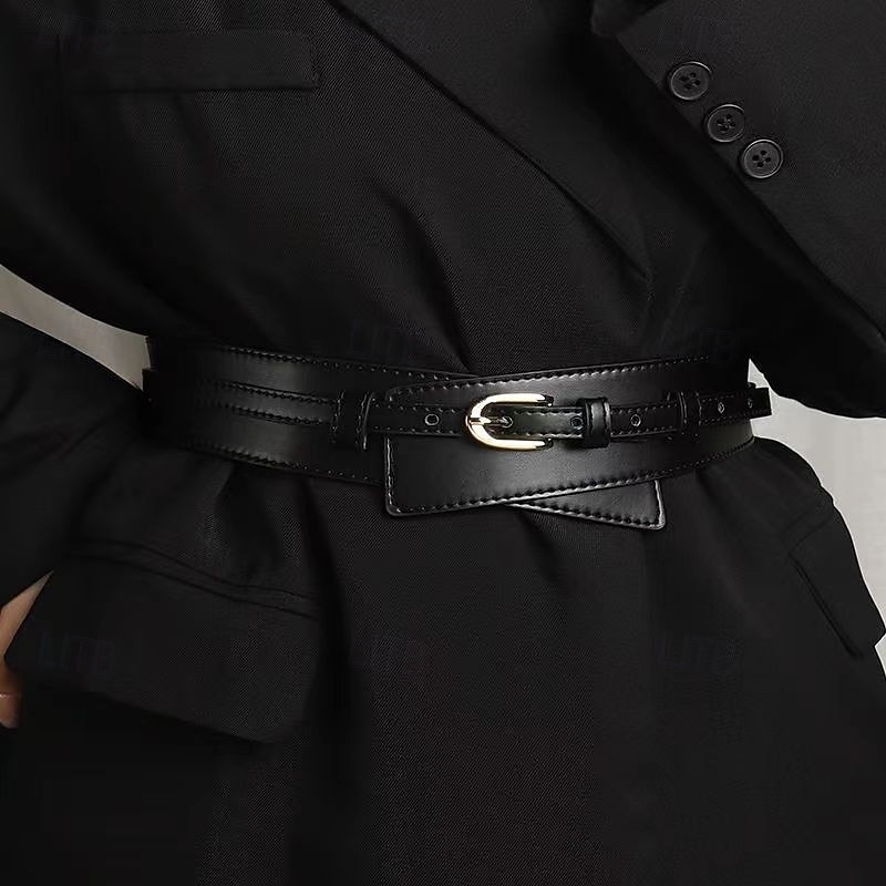 Women's Belt PU Black Camel Coffee Waist Belt Outdoor Daily Holiday Weekend Pure Color2