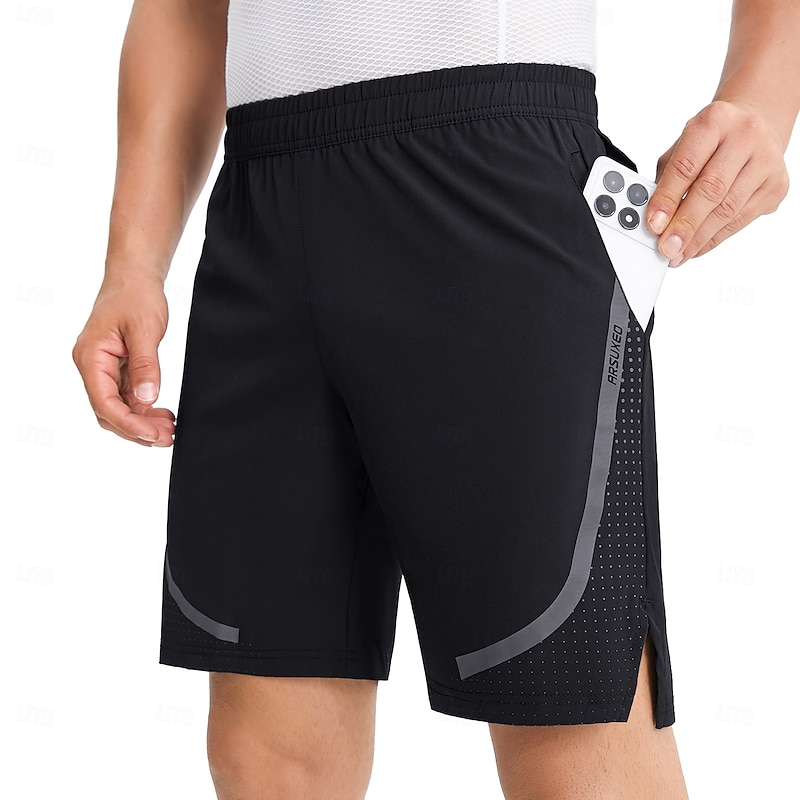 Arsuxeo Men's Running Pants Running Bottoms Undershorts sport pants Running Leggings Drawstring Sporty Towel Loop Zipper Pocket Shorts Training Sport Casual Fall Casual / Daily Breathable Sports2