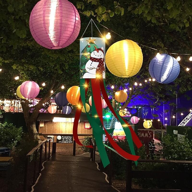 New Christmas Windsock Flag Outdoor Hanging Banner, Yard Garden Holiday Decoration, Wind Chime and Hanging Flag Ornament3