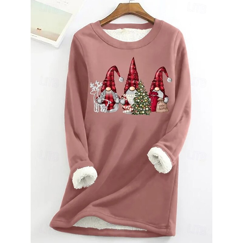 Women's Pullover Sweatshirt Graphic Letter Warm Casual Fuzzy Long Sleeve Crew Neck Round Neck Regular Tops Street Casual Black Pink Red Blue Gray Spring Fall Winter