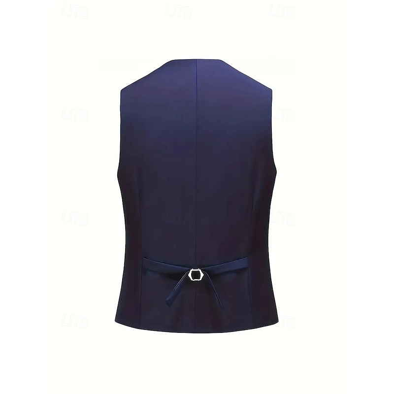 Men's Wedding Casual Party Suits Notch Lapel Navy Blue Formal Solid Colored Slim Fit 2 Piece2