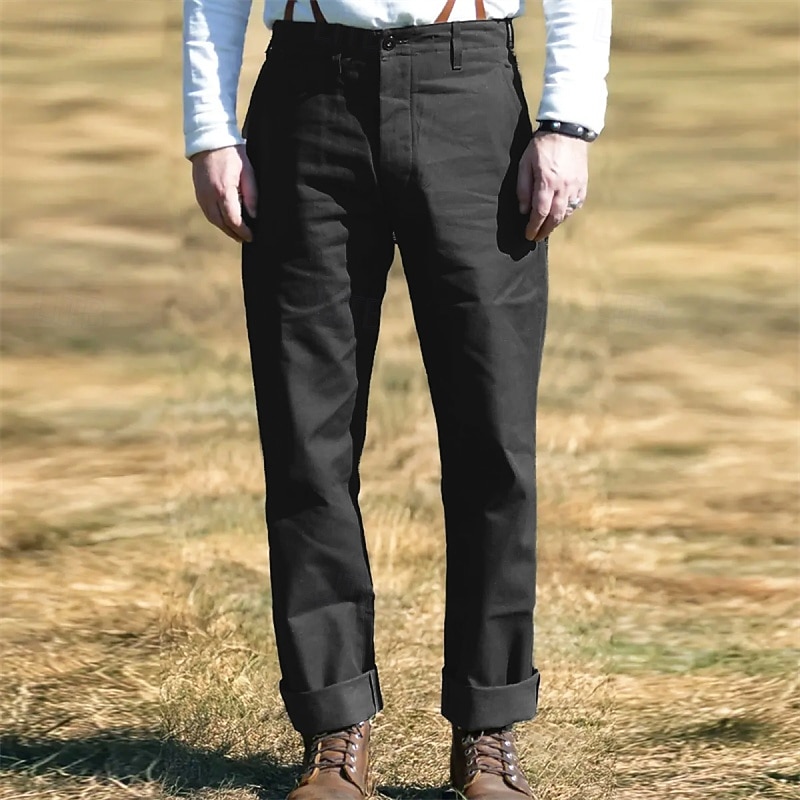 Men's Cargo Pants Trousers Pocket Buttons Plain Wearable Outdoor Daily Camping & Hiking Fashion Classic Black Army Green3