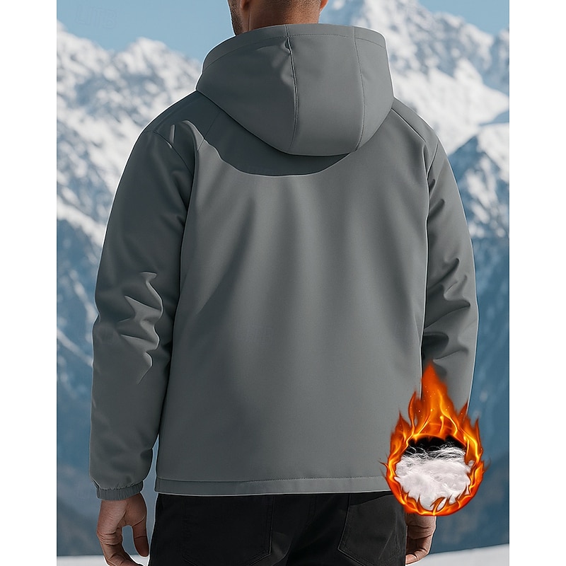 Men's Outdoor Jacket Hiking Jacket Puffer Jacket Outdoor Waterproof Windproof Warm Hiking Outfits Hiking Clothes Spring Autumn / Fall Jacket Cotton Climbing Camping / Hiking / Caving Winter Sports2