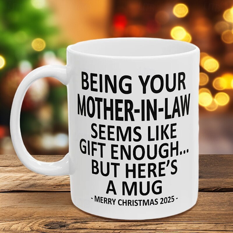 Christmas 2025 Gift Mug Being Your Mother-In-Law 11oz Funny Mug, Holiday Coffee Cup from Mom-in-Law Hilarious Xmas Present, Family Birthday Seasonal Drinkware3