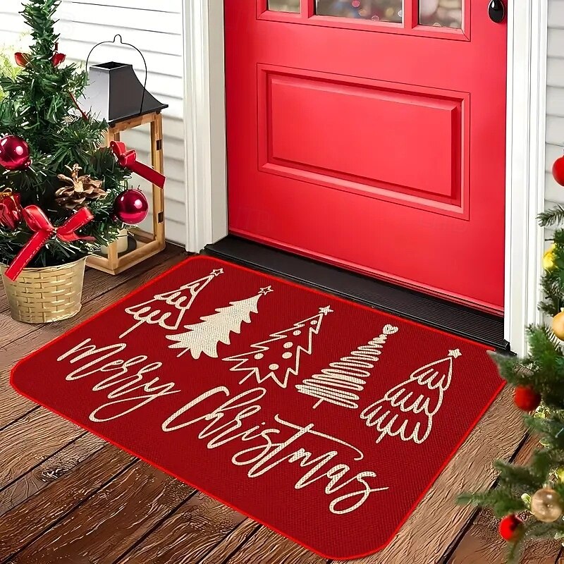Christmas Dirt-Resistant Doormat, Entryway Floor Rug, Wear-Resistant Mat for Kitchen, Bathroom, and Living Room4