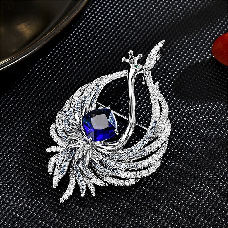 Brooches Classic Retro Animal Elegant Fashion Personalized Simple Luxury Brooch Jewelry Dark Red Blue For Wedding Party Gift Engagement Prom Festival2