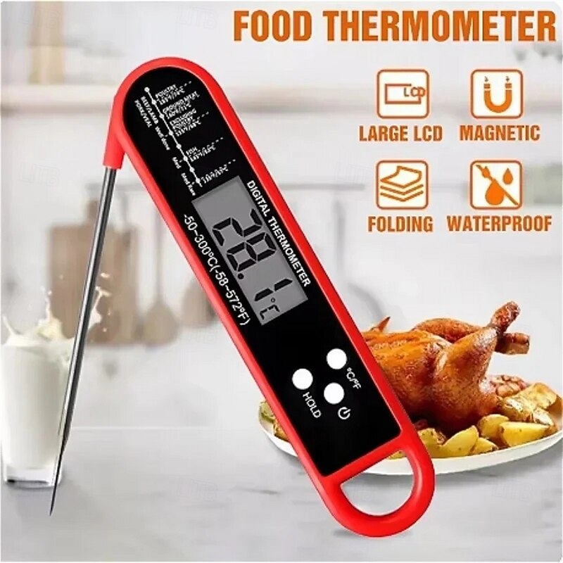 Digital Kitchen Cooking Food Thermometer For Meat Water Milk Cooking Grilling Outdoor BBQ Waterproof Instant Read Digital Temperaure Sensor2