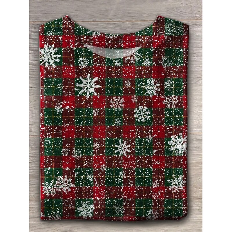 Women's Pullover Sweatshirt Graphic Geometric Plaid Fashion Casual Long Sleeve Round Neck Regular Tops Street Dailywear Casual Print Red Blue Green Fall Winter4