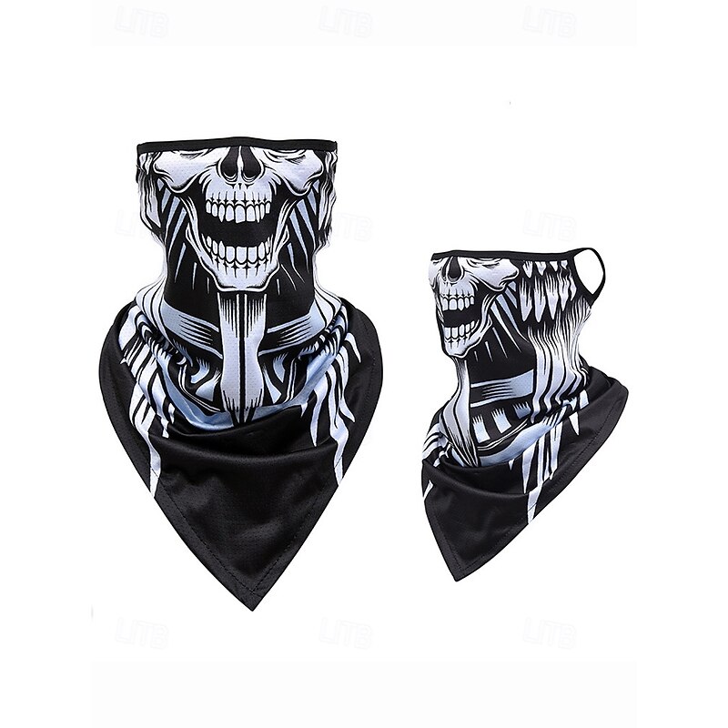 Men's Halloween Skull Mask - Horror Printed Bandana Neck Gaiter, Lightweight and Breathable Fabric, Suitable for Cosplay, Masquerade and Outdoor Cycling3