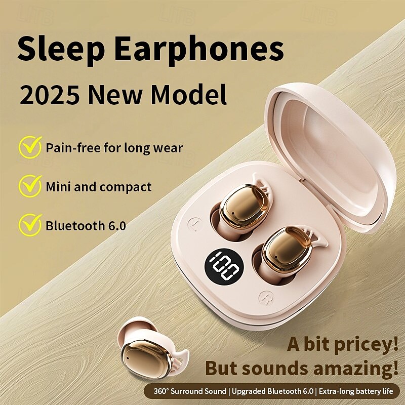 Wireless Sleep Mini Bluetooth 5.3 Touch Cotrol In Ear Earphones Comfortable Noise Reduction Office Earphones4