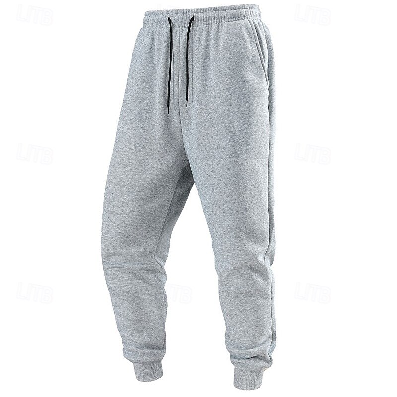Men's Sweatpants Joggers Trousers Drawstring Pocket Elastic Waist Plain Comfort Sports Outdoor Daily Fashion Casual Black Light Grey Micro-elastic2