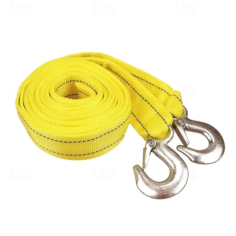 4M Heavy Duty 5 Ton Car Tow Cable Towing Pull Rope Strap Hooks Van Road Recovery for Audi Benz Buick Skoda Mazda Ford Toyota BMW Trailer Rope Towing Pull Rope Strap Hooks Van Road Recovery3