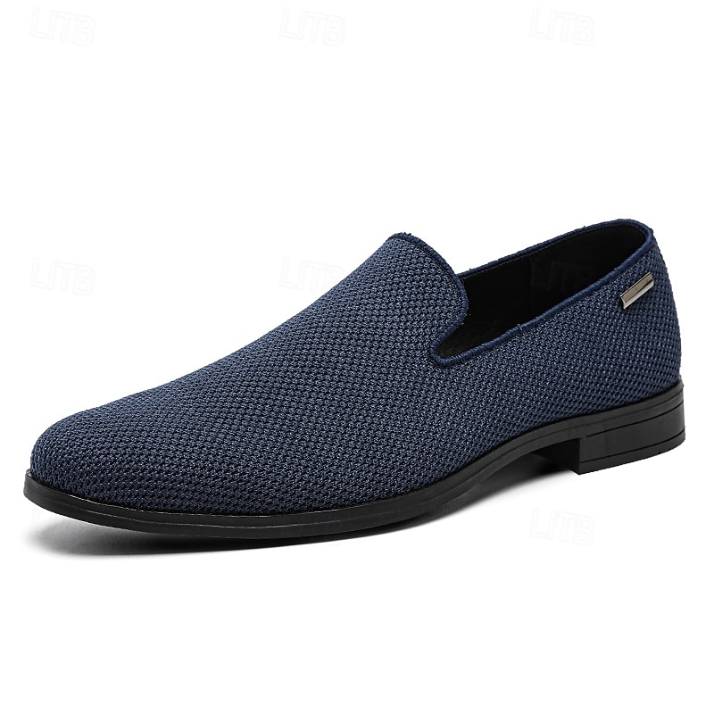 Men's Red Breathable Knit Slip-On Shoes, Lightweight Casual Walking Loafers for Summer, Travel and Streetwear Fashion4