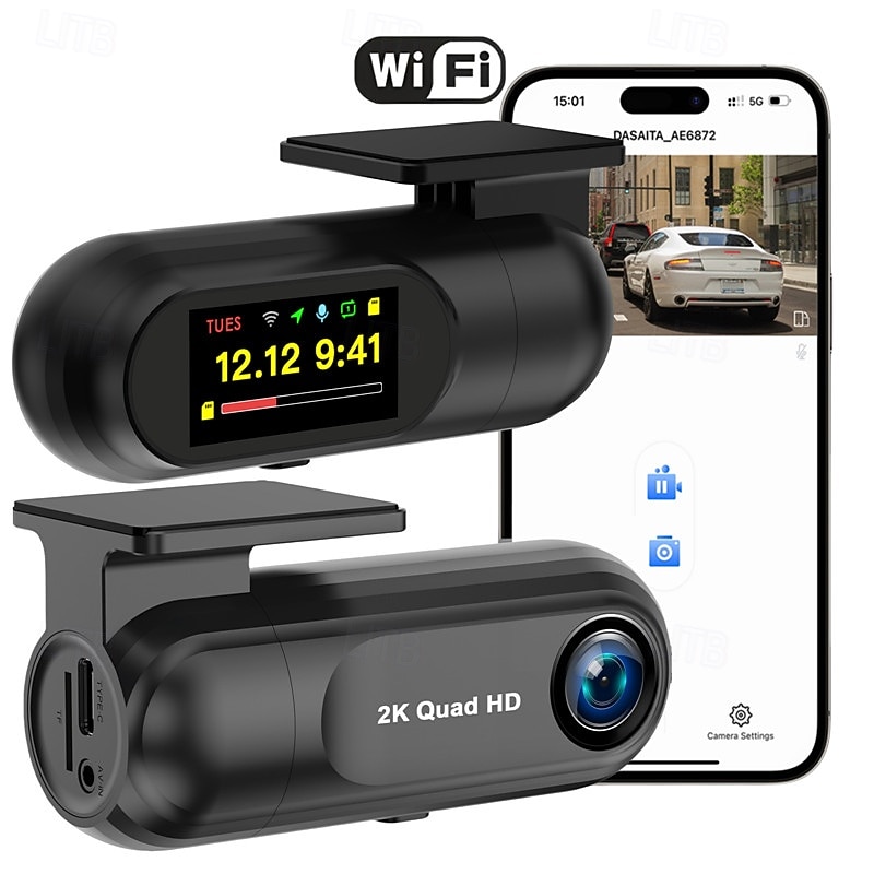 V40 1440P Boot automatic recording Car DVR 120 Degree Wide Angle CMOS 2 inch IPS Dash Cam with Night Vision / Loop recording / Loop-cycle Recording No Car Recorder2