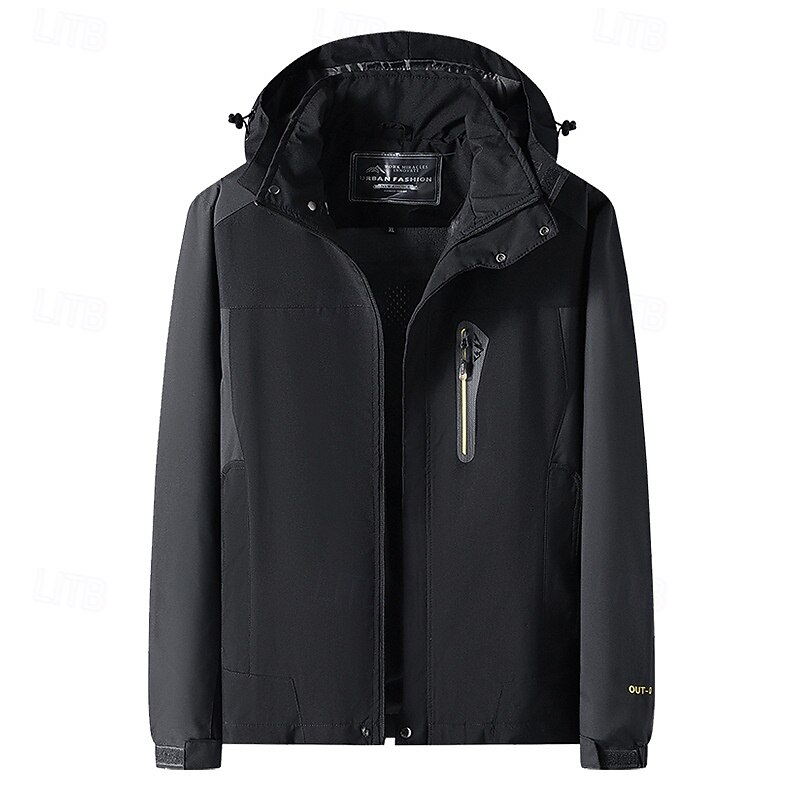 Men's Softshell Jacket Hiking Jacket Thermal Jacket Outdoor Waterproof Windproof Hiking Outfits Hiking Clothes Winter Autumn / Fall Top Camping / Hiking / Caving Running Patchwork Black Army Green Red4