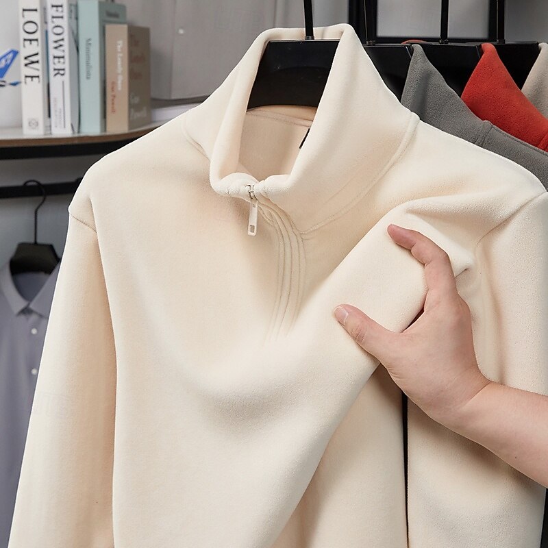 Women's Zip Up Top Polar Fleece Sweatshirt Long Sleeve Top Athleisure Solid Colored Polar Fleece Soft Warm Gym Outdoor Running Sportswear Activewear Black White Orange4