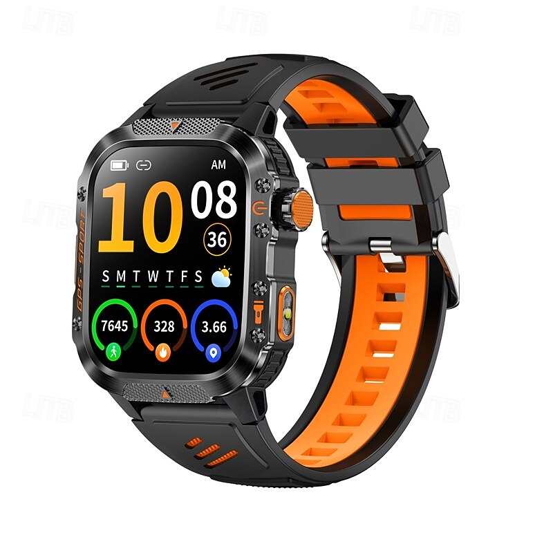 HT36 Smart Watch 2.01 inch Bluetooth Pedometer Call Reminder Sleep Tracker Heart Rate Monitor Sedentary Reminder Compatible with IP68 Touch Screen Heart Rate Monitor Blood Pressure Measurement3