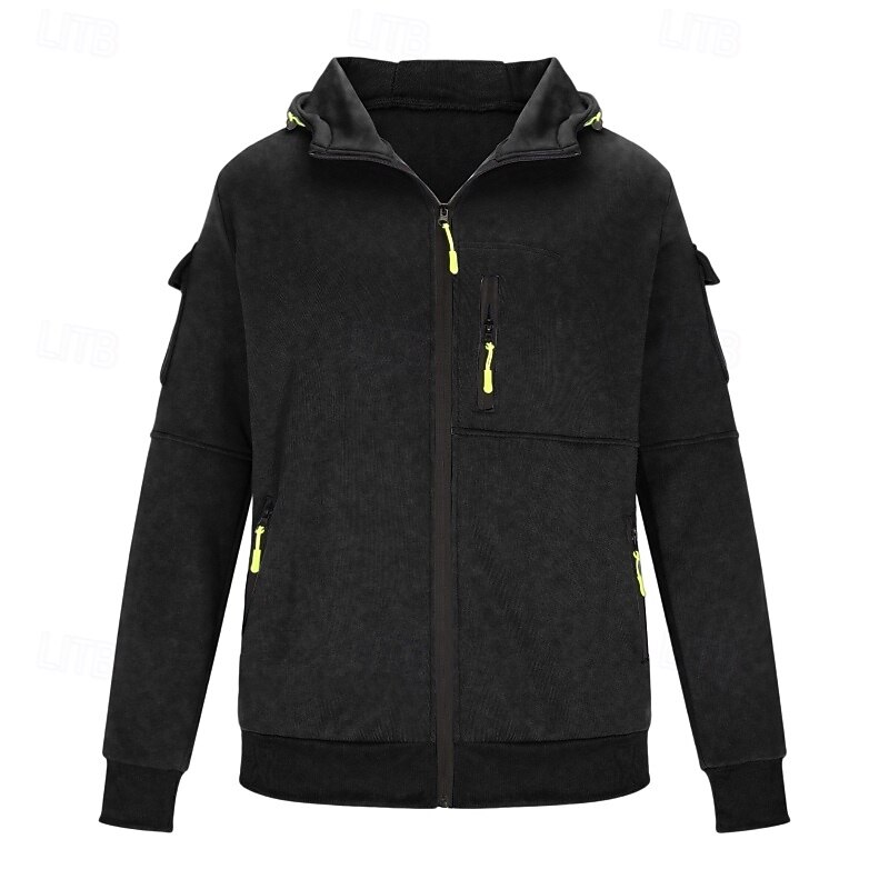 Men's Hoodie Full Zip Hoodie Tactical Hoodie Wine Red Black White Army Green Red Hooded Plain Zipper Sports & Outdoor Casual Daily Streetwear Cool Sportswear Spring &  Fall Clothing Apparel Hoodies2