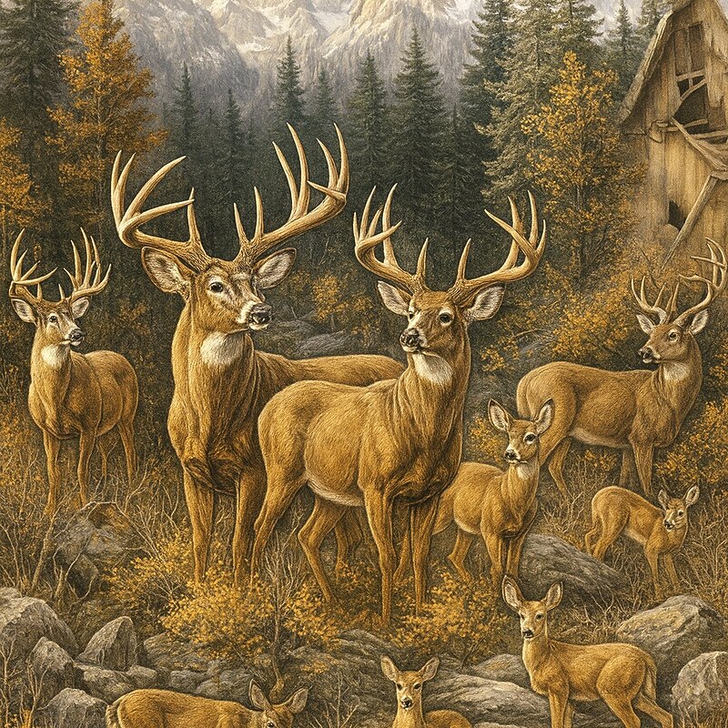 Men's Animal Elk Pullover Sweater Jumper Knitwear Crewneck Casual Vacation Street Daily 3D Print Knitting Keep Warm Long Sleeve Fall Winter Blue Brown3