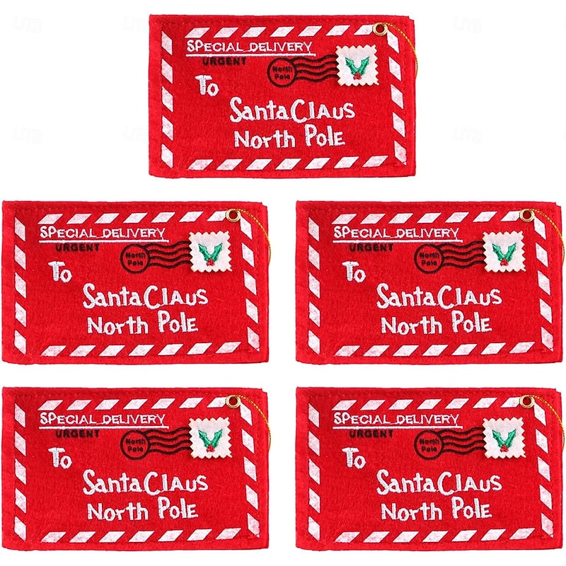 10pcs Christmas Ornament Money Holders Ornaments Set of Envelopes for Gift Cards Christmas Tree Decorations Envelope Ornaments2