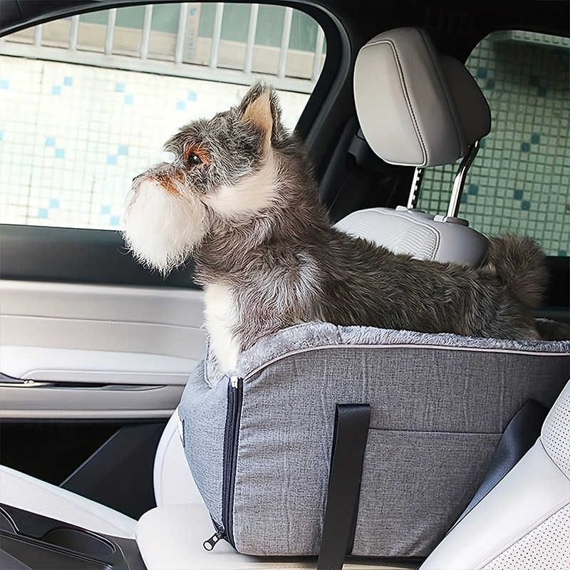 Small Pet Cozy Car Seat Portable Pet Car Seat - Portable Dog & Cat Travel Bag with Secure Buckle Closure Polyester Material for Small to Medium Pets4