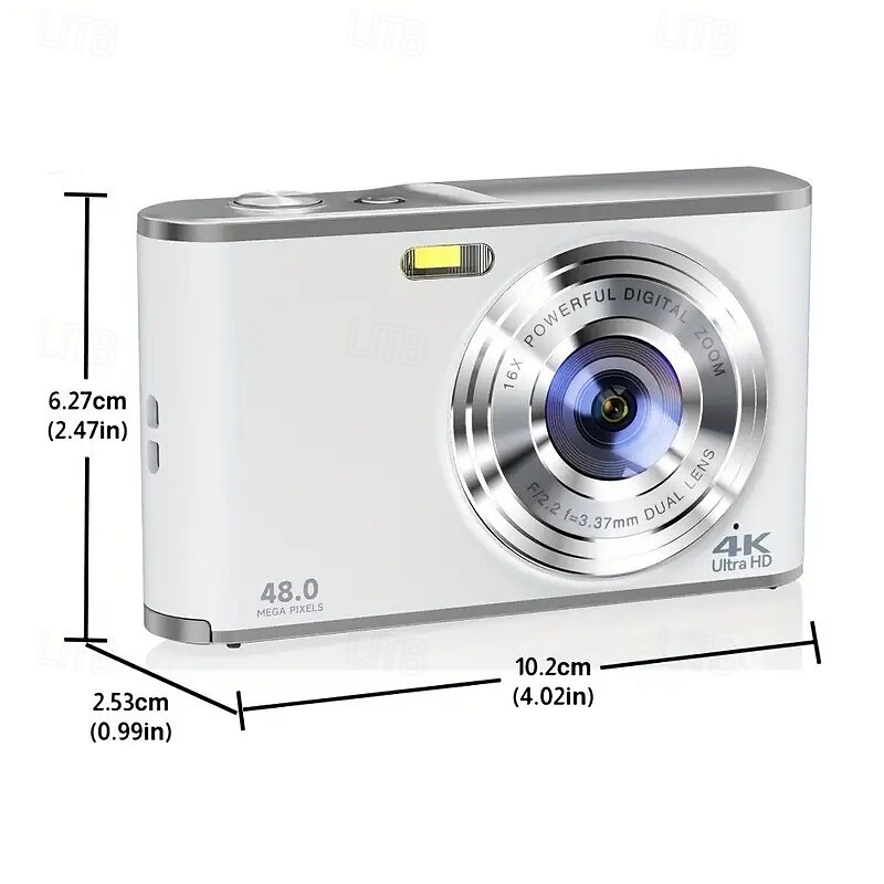 HD 4K dual-lens selfie digital camera portable for home travel photography and video recording beauty mini camera3