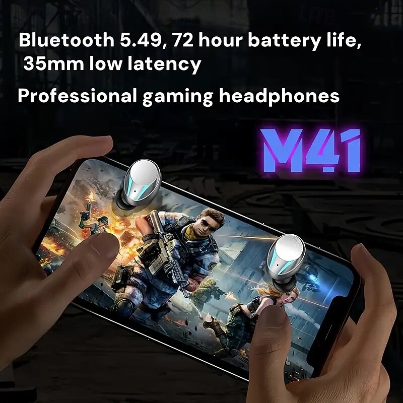 M41 True Wireless Headphones TWS Earbuds In Ear Bluetooth 5.3 LED Light Sports for Apple Samsung Huawei Xiaomi MI  Gym Workout Running Fitness Office Business Travel Entertainment3