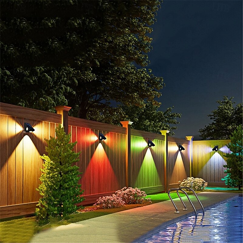 Led Solar Powered Lighting For Garden Walls Outdoor Courtyard Wall Lights Waterproof Spotlights Burst Lights And Wall Cleaning Lights  1PC4