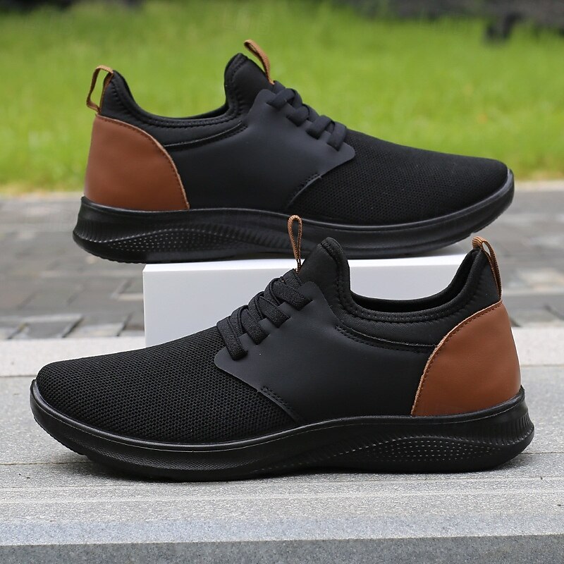 Men's Navy Blue Mesh Sneakers – Lightweight Breathable Casual Shoes with Faux Leather Accents for Gym, Travel and Weekend Outfits4