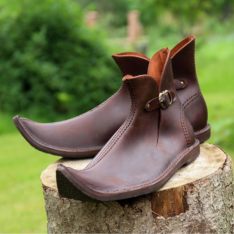 Vintage Medieval Renaissance Shoes Boots Flat Jazz Boots Fairy Ranger Elven Fancy Dress Men's Women's Celtic Pirate Fantasy Halloween Masquerade Casual Daily LARP Ren Faire Adults' Shoes All Seasons2