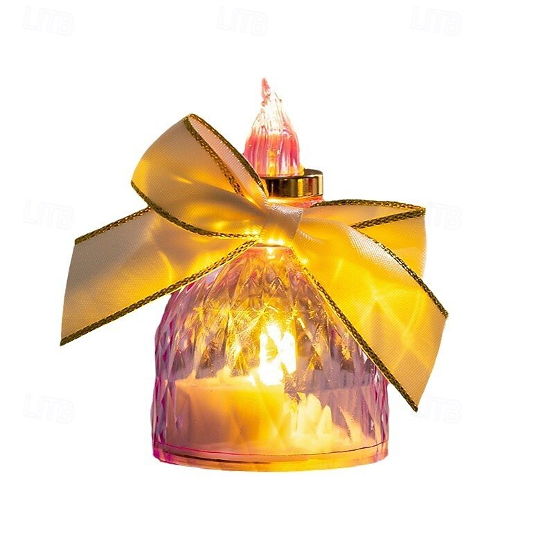 1 Pc 8.1 * 5.5CM Christmas Halloween Valentine's Day LED simulation aromatherapy bottle electronic candle light night light desktop atmosphere decoration light LR44 * 3 battery2