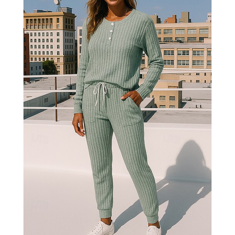 Women's 2 Piece Tracksuit Pullover Sweatshirt Sweatsuit Sets with Pocket Solid Colored Clothing Suit Fall Black Pink Workout Outdoor Travel High Waist Lightweight Fashion Long Sleeve Sport Activewear2