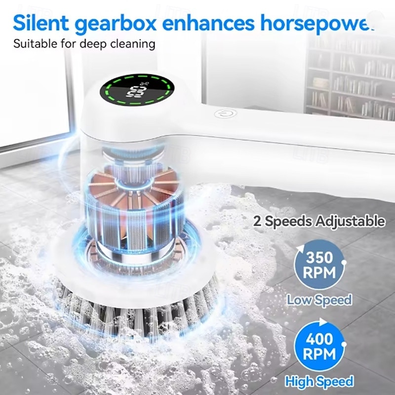 Electric Cleaning Brush 5 In 1 Electric Spin Cleaning Scrubber USB Rechargeable Electric Rotary Scrubber Household Appliances3