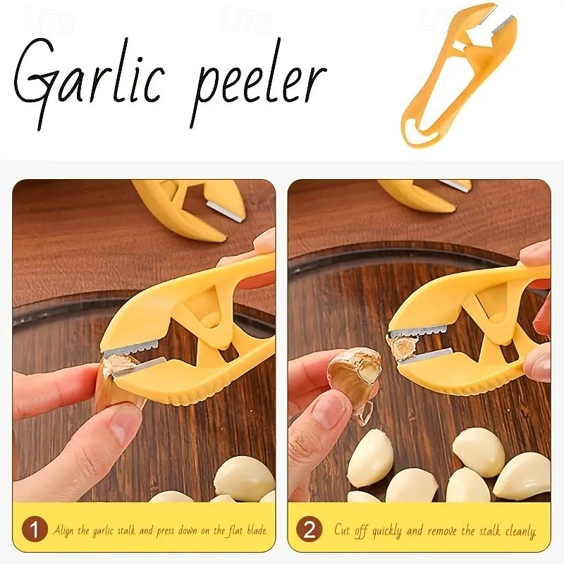 Garlic Peeler & Peeling Tool – Manual Garlic Skin Remover, Easy-to-Use Kitchen Gadget for Home & Commercial Use, Removes Garlic Skins, Stems & Cloves Effortlessly4