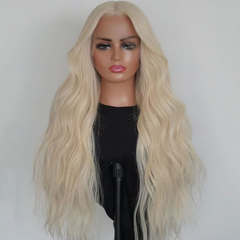 Remy Human Hair 5x5 Closure 13x4 Lace Front Wig Free Part Brazilian Hair Natural Wave Blonde Wig 150% 180% Density with Baby Hair Natural Hairline 100% Virgin Glueless Pre-Plucked For Women Long2