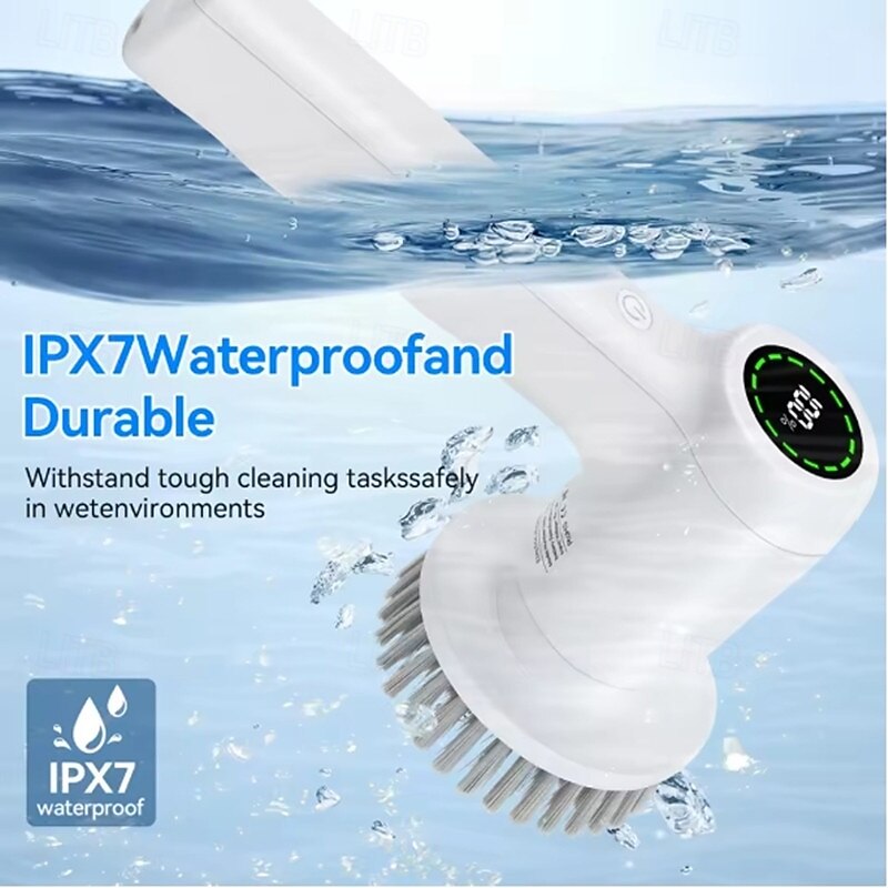 Electric Cleaning Brush 5 In 1 Electric Spin Cleaning Scrubber USB Rechargeable Electric Rotary Scrubber Household Appliances4