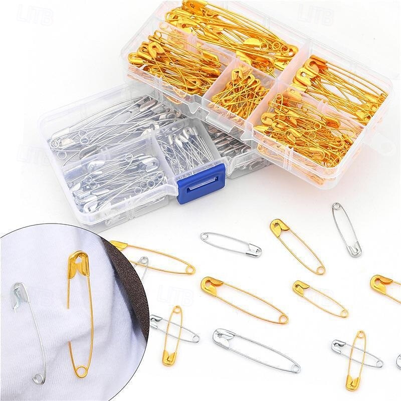 Safety Pins Box Set, 150Pcs Small Safety Pins for Clothes, Mini Saftey Pin for Sewing Jewelry Making DIY Craft