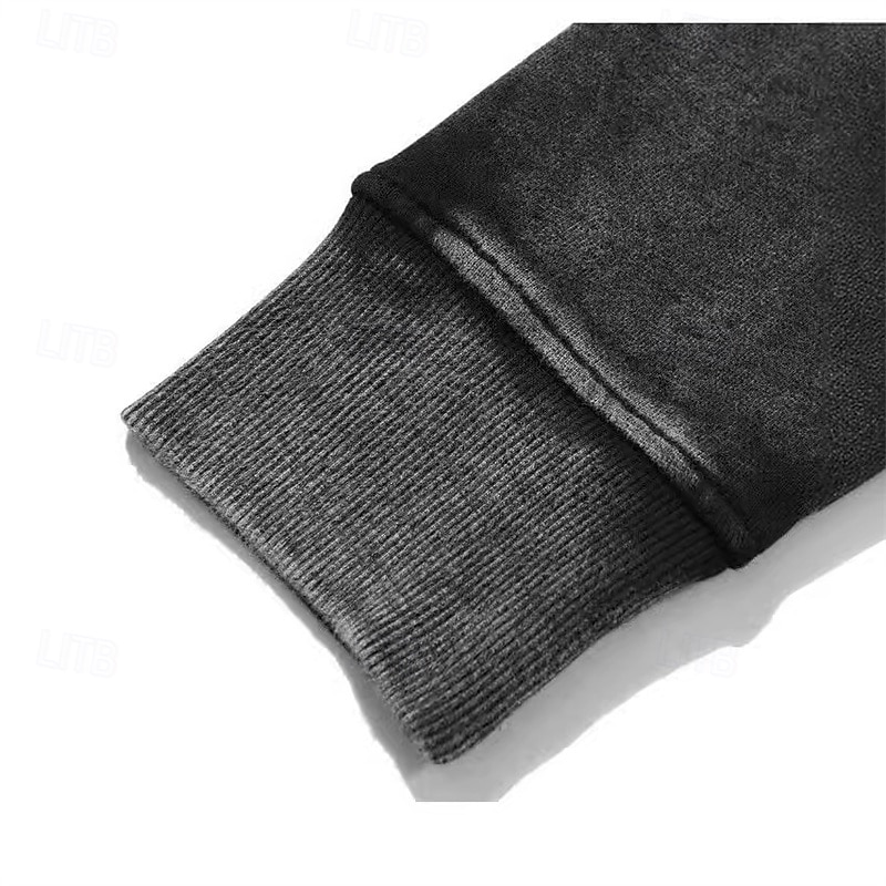 Men's Hoodie Black Hooded Plain Pocket Sports & Outdoor Daily Holiday Cotton Streetwear Basic Casual Spring Fall Clothing Apparel Hoodies Sweatshirts4