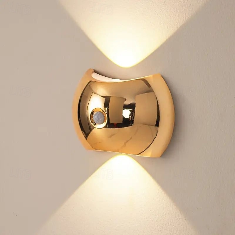 Up and Down Light Smart LED Night Light PIR Motion Sensor Magnetic Portable Wall Lamp 3 Lighting Modes Wireless Installation for Terrace Entrance Bedroom Desk Wardrobe USB Rechargeable Home Lighting3