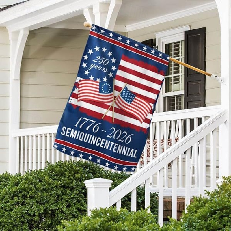 1776-2026 USA 250th Anniversary Garden Flag, Patriotic American Birthday Outdoor Banner for Yard, Lawn, Porch, or Independence Day Decoration4