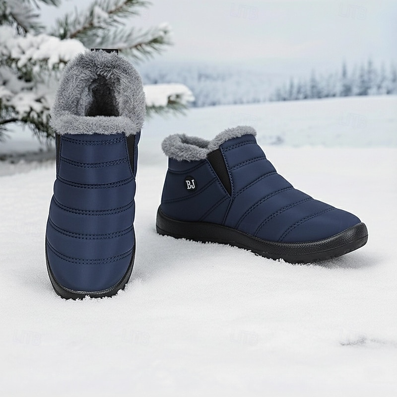 Women's Winter Warm Waterproof Ankle Boots, Insulated Fleece-Lined Non-Slip Snow Boots - Ideal for Outdoor Activities, Cold Weather, and Snowy Conditions4