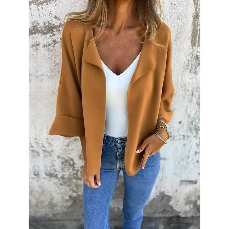 Wedding Guest 's Wraps Elegant Keep Warm Long Sleeve Knitwear Wedding Wraps With Pure Color For Wedding Spring3