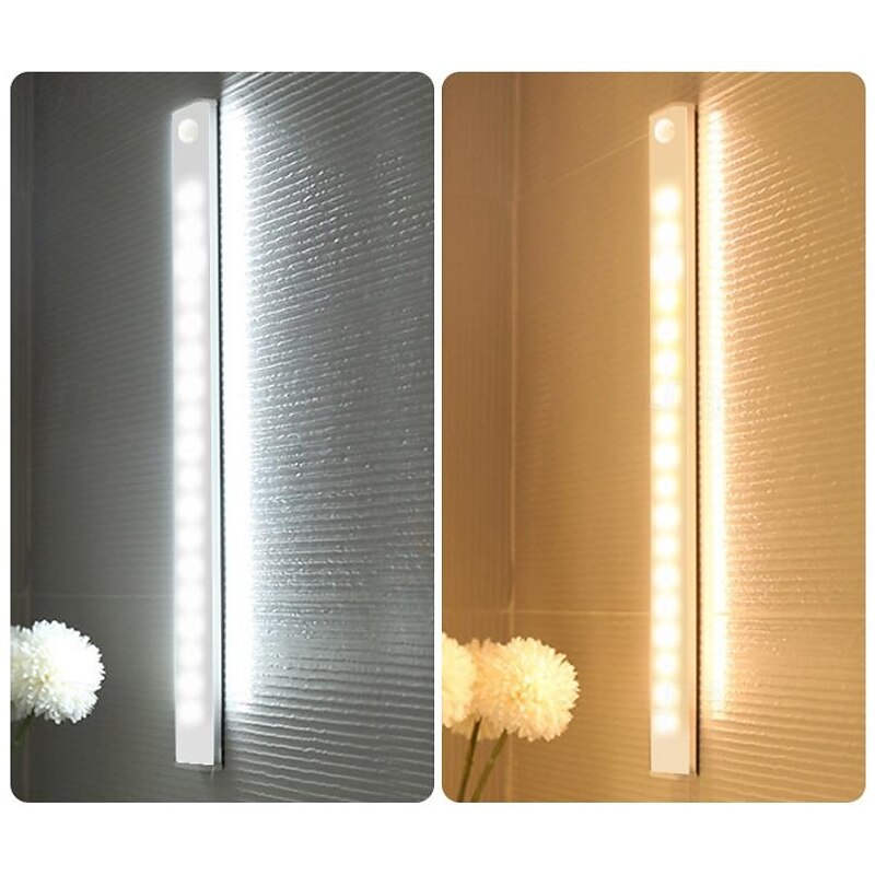 Under Cabinet Light, Punch-Free Smart Sensor Magnetic, Rechargeable LED Lights, LED Intelligent Human Body Induction Wireless Magnetic Long Night Light for Kitchen,Stairs, Fridge4