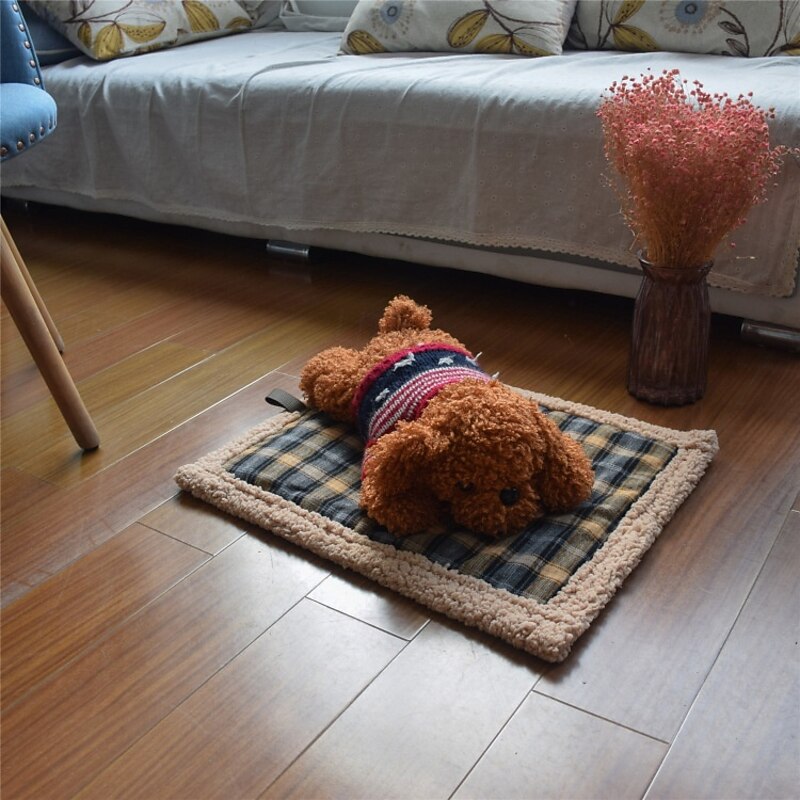 Large Plush Lambswool Pet Bed, Cozy Warm Dog & Cat Mattress, Soft Insulated Pet Nest, Fleece Cushion for Dogs and Cats, Winter Comfort Pet Mat2