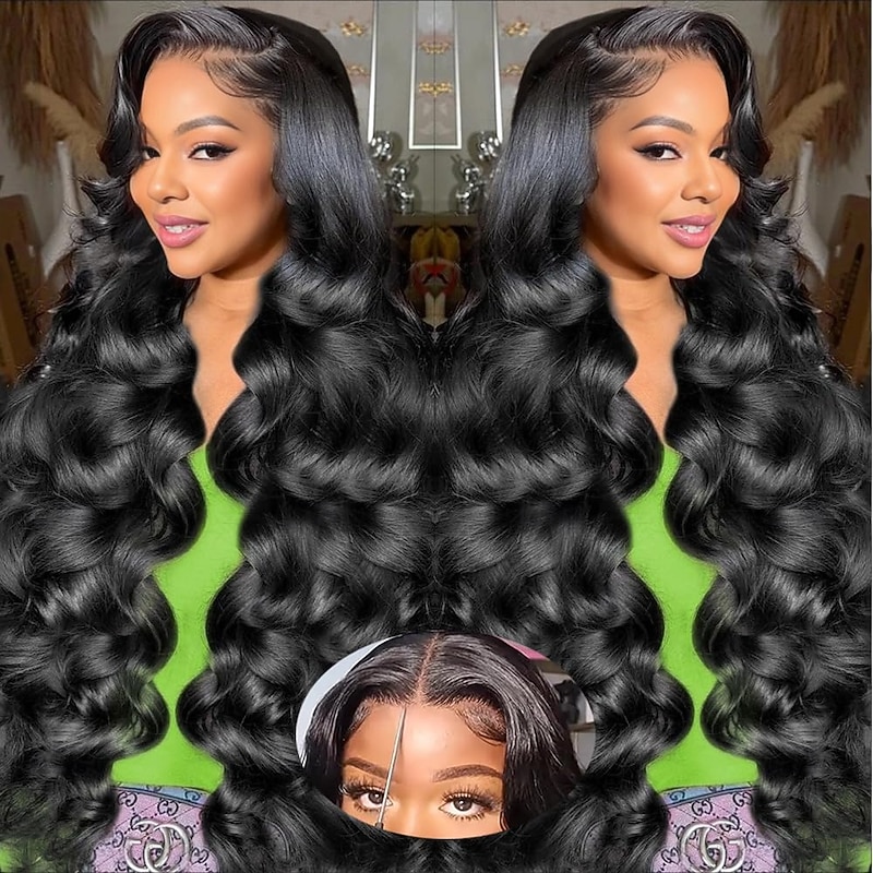 4x4 Glueless HD Lace Closure Wig Human Hair Body Wave Lace Closure Wigs Human Hair Pre Plucked Wear And Go Body Wave Wig Human Hair